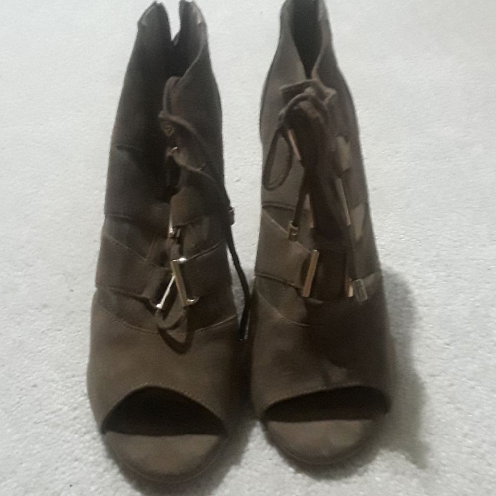 Tan suede shoes